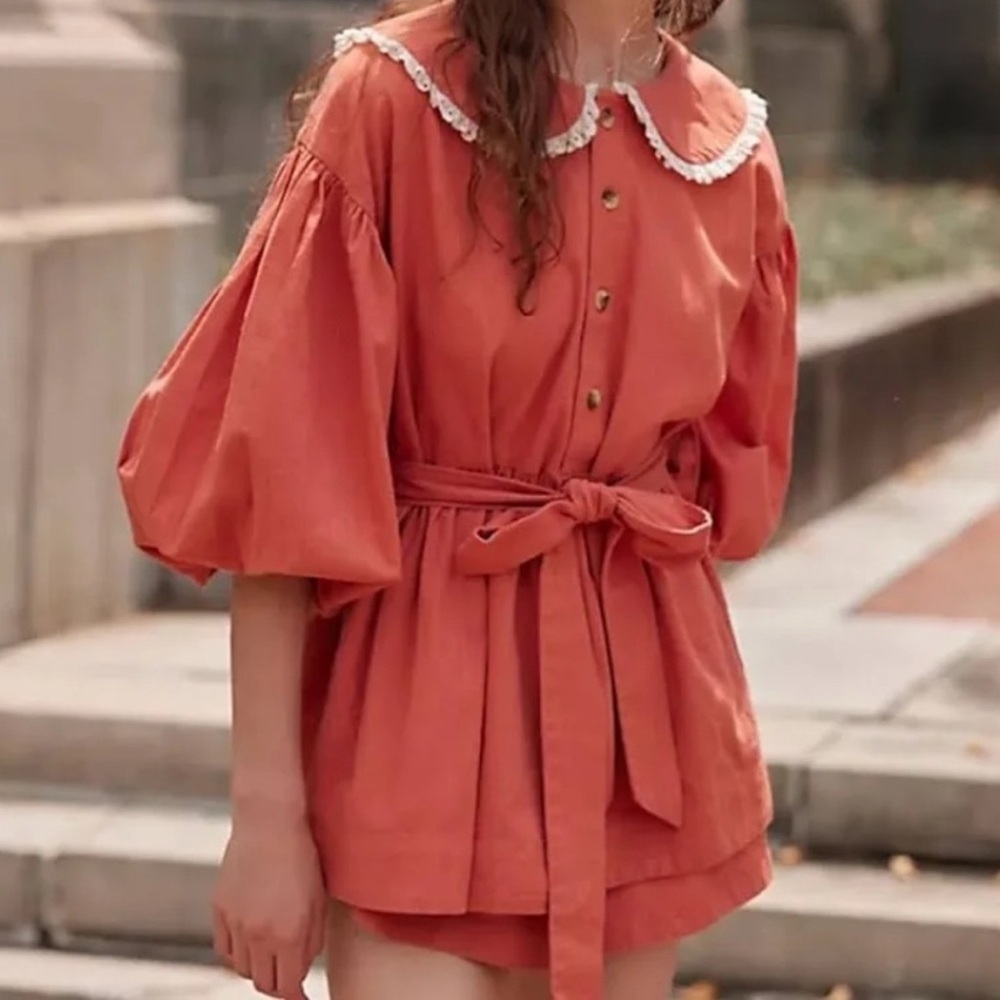 Free People Porto Top and Short Set